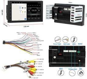 img 3 attached to 🚗 Rimoody Double Din Car Stereo with Bluetooth and Backup Camera - 7 Inch HD Touch Screen WiFi GPS FM Radio Receiver DVR Android/iOS Mirror Link