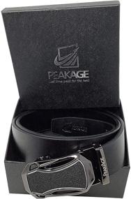 img 3 attached to 👔 Upgrade Your Style with Peakage Genuine Leather Ratchet Automatic Belt