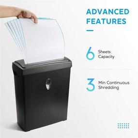 img 2 attached to RAGU 6-Sheet Capacity Cross-Cut Paper and Credit Card Shredder with Paper Jam Proof System - 2.9 Gallon Capacity