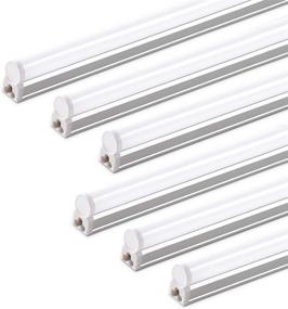 img 4 attached to 💡 Barrina LED T5 Integrated Single Fixture 6500K - Pack of 6, Super Bright White Shop Light for Ceiling and Cabinets - Corded Electric with ON/Off Switch