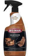 🚘 weiman leather cleaner and conditioner: cleans, conditions, and restores leather surfaces - uv protectants to prevent cracking and fading on furniture, car seats, shoes, purses (22 oz) logo