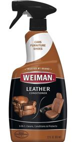 img 4 attached to 🚘 Weiman Leather Cleaner and Conditioner: Cleans, Conditions, and Restores Leather Surfaces - UV Protectants to Prevent Cracking and Fading on Furniture, Car Seats, Shoes, Purses (22 oz)