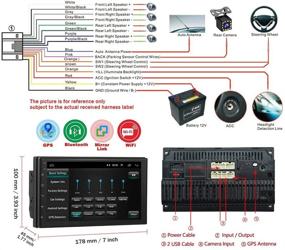 img 3 attached to [2G+32G] Автомагнитола Android с GPS-навигацией и Bluetooth 7-дюймовым сенсорным экраном стерео + WiFi FM-радио Mirror Link для iOS/Android, USB/AUX/SD-карта + камера заднего вида.