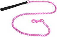 🔗 stainless steel dog leash with leather handle by platinum pets logo