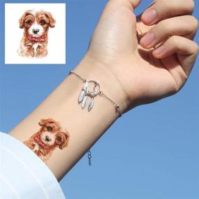 img 2 attached to Ooopsiun Animals Temporary Tattoos Waterproof