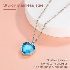 img 2 attached to 💎 SearchOpti Birthstone Stainless Cremation Remembrance Girls' Jewelry