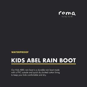 img 3 attached to 👞 Детские ботинки для дождя Roma Kids ABEL Classic: Стильная и надежная обувь для дождливых дней детей