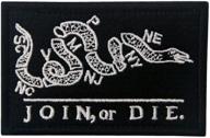 🔪 join or die tactical embroidered morale patch - black | fastener hook&loop applique for added versatility logo