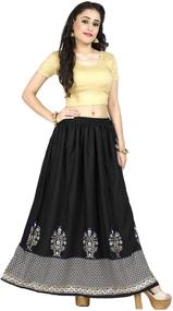 img 3 attached to Chadrakala Womens Crushed Mustard S109MUS Women's Clothing in Skirts