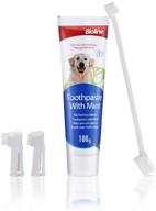 bioline dog tooth brushing kit: ultimate teeth cleaning & tartar control with bad breath elimination - minty fresh flavor! logo