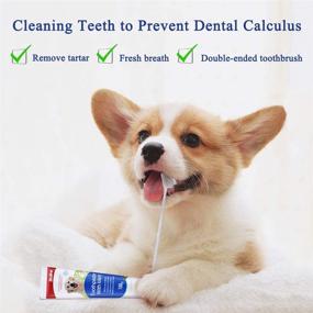 img 2 attached to Bioline Dog Tooth Brushing Kit: Ultimate Teeth Cleaning & Tartar Control with Bad Breath Elimination - Minty Fresh Flavor!