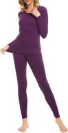 👚 lomon women's ultra soft thermal underwear set - smooth knit long johns base layer for top & bottom logo