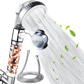 img 4 attached to Nosame Shower Head Ⅲ with Hose and Bracket - High Pressure Water Saving 3 Mode Spray, ON/Off Pause Function, Filtered Filtration - RV Handheld Showerheads 1.6 GPM for Dry Skin & Hair Spa