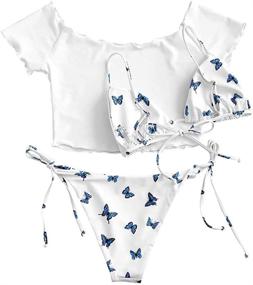 img 3 attached to 👙 ZAFUL Womens String Swimsuit Bathing Women's Clothing: Explore Vibrant Swimsuits & Cover Ups!