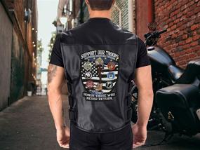 img 2 attached to Support Military Motorcycle Embroidered American