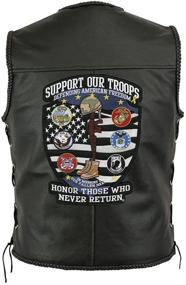 img 3 attached to Support Military Motorcycle Embroidered American