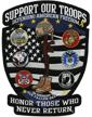 support military motorcycle embroidered american logo