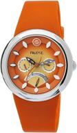 ⌚ quartz stainless steel orange dial watch for women by philip stein - f43s-ts-o logo