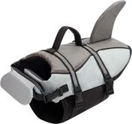 🐶 hollypet x-small gray dog life jacket - adjustable reflective vest with rescue handle - pet life preserver for lifesaving логотип