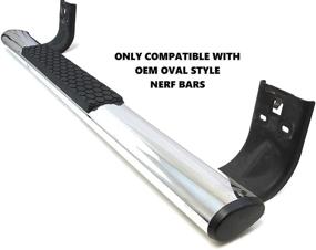 img 2 attached to 🚙 Замена накладки на боковой ступене Nerf Bar для автомобиля Dodge Ram 1500 2009-2019 и 2500 (2009-2018) и других моделей, совместимых с оригинальными овальными планками