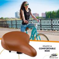 🚲 bikeroo extra wide bicycle saddle with suspension - ultimate comfort cruiser bike seat for women and men - brown logo