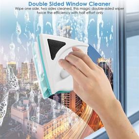 img 1 attached to Magnetic Glass Cleaning Brush for Single-Layer 5-12mm Thick Glass | Double-Sided Window Cleaner Surface Brushes