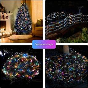img 3 attached to 🎉 40Ft Ambaret LED Rope Lights - Battery Operated Fairy String Lights with 120 LEDs, 8 Color Changing, Waterproof Strip Light for Bedroom, Garden, Outdoor Party Decorations (Multi-Color)