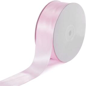 img 1 attached to 🎀 Premium Light Pink Solid Satin Ribbon - 1-1/2"/50 yd, Trendy Creative Ideas