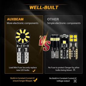 img 1 attached to 🔦”Auxbeam 194 168 лампы LED: Canbus Error Free T10 W5W 2825 замена для номерного знака, купола, дверной подсветки - Белый (2 шт.)”