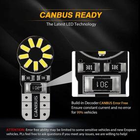 img 2 attached to 🔦”Auxbeam 194 168 лампы LED: Canbus Error Free T10 W5W 2825 замена для номерного знака, купола, дверной подсветки - Белый (2 шт.)”