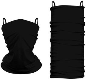 img 3 attached to 👧 [4 Pack] Kids Neck Gaiter Face Bandanas, Reusable Mask Scarf Washable Fabric Cloth Balaclava for Boys and Girls (3-12 Years)