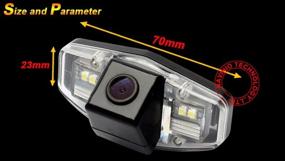 img 2 attached to Повышенная безопасность на дороге: 170° интегрированная задняя камера заднего вида для автомобилей Honda Accord/Acura TSX/Pilot/Civic/Odyssey.
