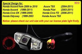img 3 attached to Повышенная безопасность на дороге: 170° интегрированная задняя камера заднего вида для автомобилей Honda Accord/Acura TSX/Pilot/Civic/Odyssey.