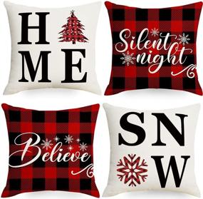 img 4 attached to Artmag Christmas Decorative Farmhouse Slipcovers