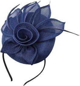 img 2 attached to Biruil Womens Fascinators Pillbox Hat Leaves Tea Party Cocktail Headband Kentucky Derby Hair Clip: Chic and Elegant Accessory for Women