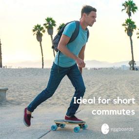 img 2 attached to 🛹 Eggboards Mini Longboard The Original - Lightweight Bamboo Cruiser Skateboard for Adults and Kids. Portable, Effortless Riding Experience