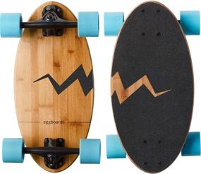 img 4 attached to 🛹 Eggboards Mini Longboard The Original - Lightweight Bamboo Cruiser Skateboard for Adults and Kids. Portable, Effortless Riding Experience