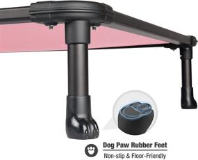 img 3 attached to Veehoo Chew-Proof Elevated Dog Bed - Cooling Raised Pet Cot with Rustless Aluminum 🐾 Frame and Durable Textilene Mesh Fabric. Indoor or Outdoor Use, featuring Unique No-Slip Feet Design.