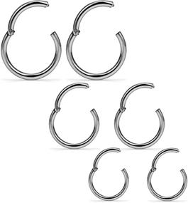 img 4 attached to SCERRING Titanium Cartilage Earrings Piercing Women's Jewelry