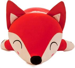 img 2 attached to 20-Inch VSFNDB Stuffed Fox Plush Toy: Super Soft and Cuddly Animal Pillow Cushion for Kids, Girls, Boys - Perfect Birthday or Christmas Gift, Room Decor