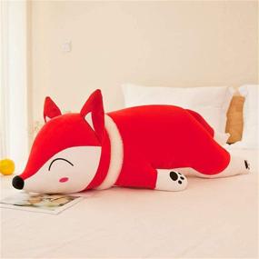 img 1 attached to 20-Inch VSFNDB Stuffed Fox Plush Toy: Super Soft and Cuddly Animal Pillow Cushion for Kids, Girls, Boys - Perfect Birthday or Christmas Gift, Room Decor