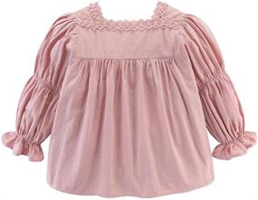 img 3 attached to 👚 Mud Kingdom Smocked Girls' Clothing and Tops: Buttoned Toddler Collection, Tees & Blouses