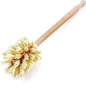 img 3 attached to 🧽 husMait Extra Long Wood Handle Bottle Brush: Powerful Cleaning for Wide Mouth Jars, Glasses & Dishes