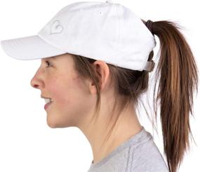 img 3 attached to 🧢 Heart Stitched Ponytail Dad Hat for Boating, Lake, Beach, Pool - Cute Ponytail Low Cap