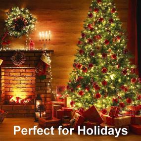 img 3 attached to 🎄 337.6 Ft Warm White LED String Lights - 1000 Indoor and Outdoor Xmas String Light with 8 Modes for Holiday Christmas Tree Wedding Party Bedroom Decorations, Waterproof and Plug-in Mini Lights