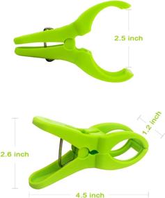 img 1 attached to 🌴 8-Pack Heavy Duty Jumbo Beach Towel Clips for Chairs – Keep Towels Secure on Pool Chairs, Lounges, and Cruise Chairs – Bright Colors, Prevents Towels from Blowing Away