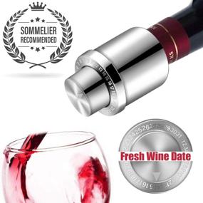 img 3 attached to 🍾 GiniHomer Wine Stoppers: 2 Pcs Stainless Steel Vacuum Bottle Stoppers for Wine Preservation