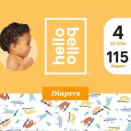🐨 hello bello size 4 diapers - sleepysloths pattern - ultra absorbent & hypoallergenic - 115 count (5 packs of 23) logo