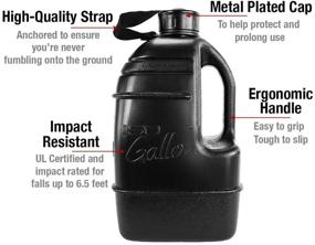 img 3 attached to Blackout IsoGallon HD - BPA-Free Water Bottle, UL Certified Impact Resistant, Reusable Plastic Sports Jug with Handle Holder - Ideal for Bodybuilders & Fitness Enthusiasts