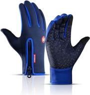🧤 ultimate protection: waterproof windproof fingers outdoor black xl logo